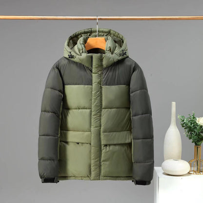 Cotton Jacket Men And Women Short Color Contrast Patchwork