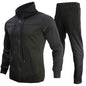 Men's Fashion Trendy Brand Contrast Color Sweatshirt Trousers Two-piece Set