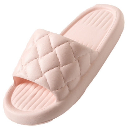 New Rhombus Home Slippers Summer Non-slip Floor Bathroom Slipper