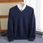 Half-collar Wool Sweater Male