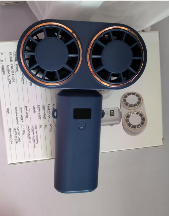 USB Handheld Mini Fan Foldable Portable Neck Hanging Fans 5 Speed USB