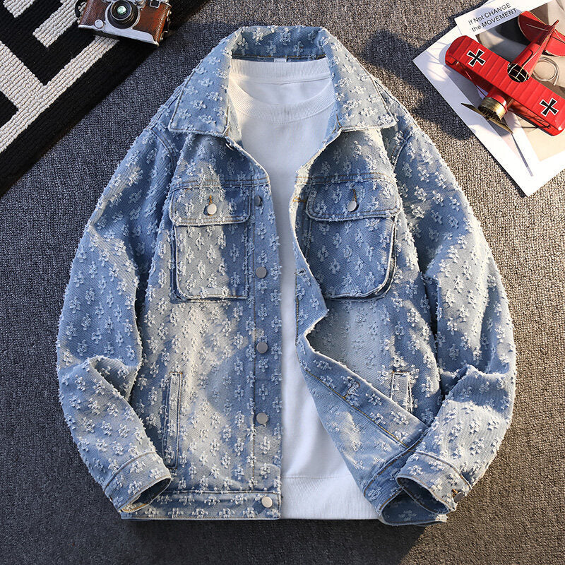 Denim Coat Youth Spring Men's Blue