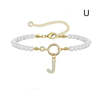 2024 New Fashion Toggle Clasp Initial Bracelet Women A-Z Letter
