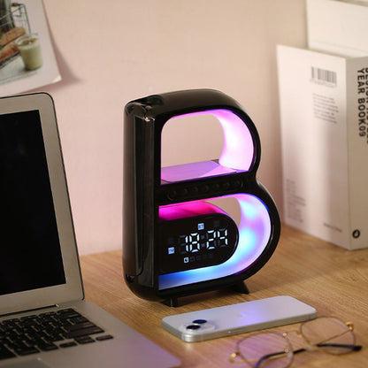 2024 New B-Shaped Blutooth Speaker Multifunctional Smart Music Rhythm