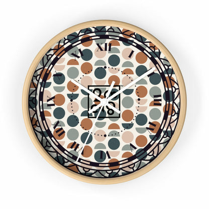 2882Time™ Halves & Wholes Retro Dot Geometric Clock