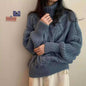 Retro Turtleneck Sweater Long-sleeved