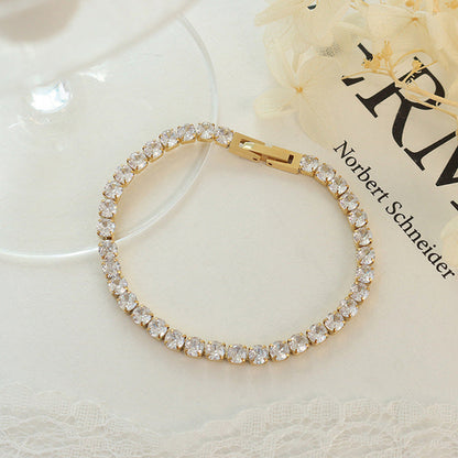 Women's Fashion And Fully-jewelled Zircon Bracelet Bling Chain