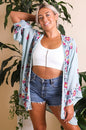 Elegant Floral Garland Kimono – Sophisticated Design