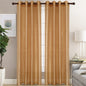 Christina - Faux Silk Semi Sheer Panel - Set of Two - Assorted Colors