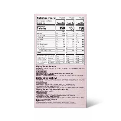 Good & Gather Almonds, Cashews and Peanuts Variety Pack, 21.6oz/24ct.
