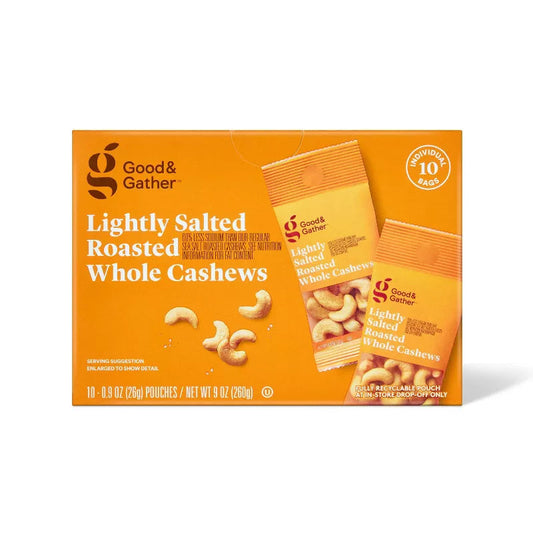 Good & Gather Lightly Salted Roasted Whole Cashews - 10 Ct Multipack,