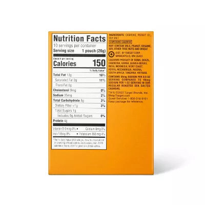 Good & Gather Lightly Salted Roasted Whole Cashews - 10 Ct Multipack,