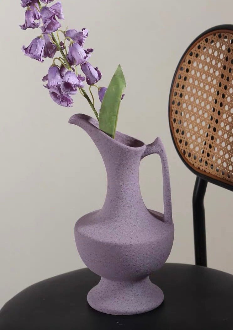Handmade Medieval Style Ceramic Decorative Flower Vase with Matte