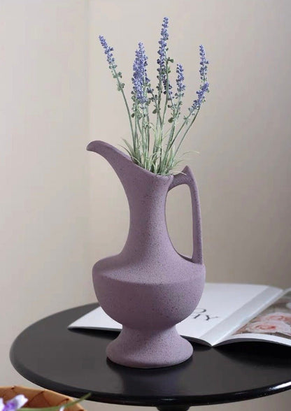 Handmade Medieval Style Ceramic Decorative Flower Vase with Matte