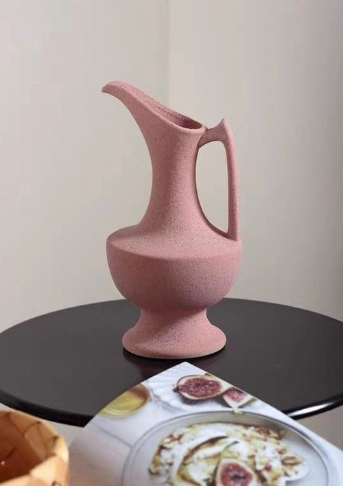 Handmade Medieval Style Ceramic Decorative Flower Vase with Matte