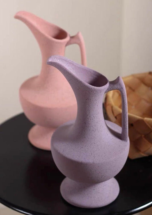 Handmade Medieval Style Ceramic Decorative Flower Vase with Matte