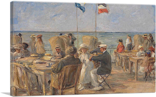 Summer Lake Beach Scene