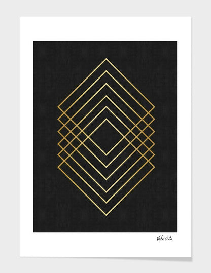 Minimalist and golden art I  Frame