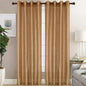 Christina - Faux Silk Semi Sheer Panel - Set of Two - Assorted Colors