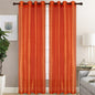 Christina - Faux Silk Semi Sheer Panel - Set of Two - Assorted Colors