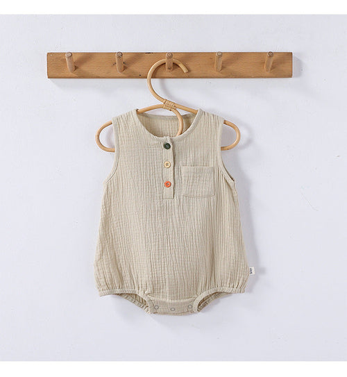 Summer Arrival Baby Unisex Sleeveless Plain Onesies Bodysuits