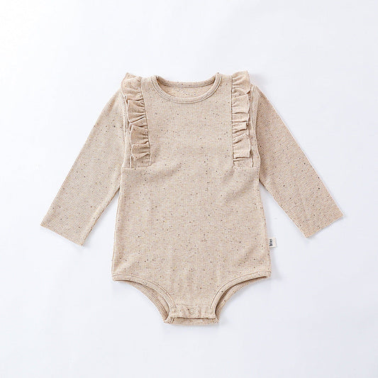 Autumn Hot Selling Baby Unisex Tiny Dots Pattern Long Sleeves Onesies