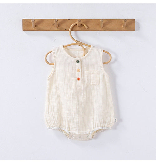 Summer Arrival Baby Unisex Sleeveless Plain Onesies Bodysuits