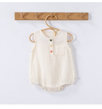 Summer Arrival Baby Unisex Sleeveless Plain Onesies Bodysuits