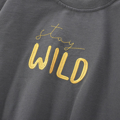 Baby Boy Slogan Pattern Solid Color Good Quality Hoodie