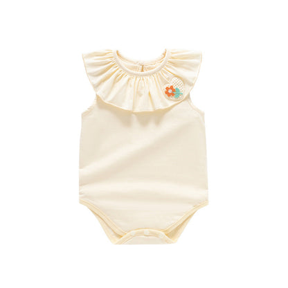 Summer Hot Selling Cheap Baby Kids Girls Sleeveless Flower And Heart