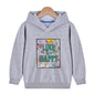 Baby Floral And Slogan Print Pattern Soft Cotton Hoodies