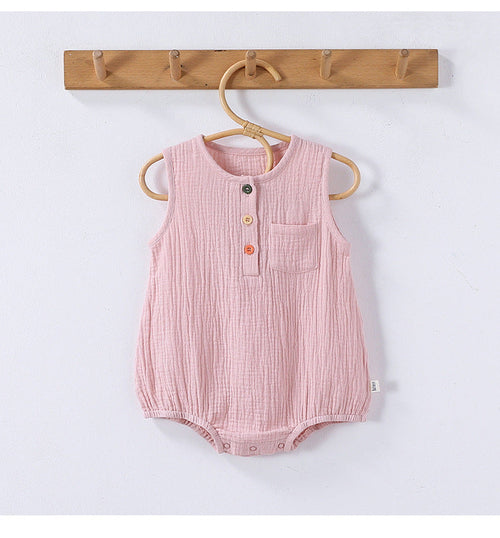 Summer Arrival Baby Unisex Sleeveless Plain Onesies Bodysuits