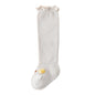 Baby Cartoon Design Coral Fleece Wooden Ear Thickened Long Tube Socks