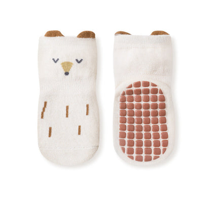 Baby Cartoon Graphic Non-Slip Floor Socks In Autumn