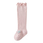 Baby Cartoon Design Coral Fleece Wooden Ear Thickened Long Tube Socks