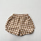 Checkerboard Print Pattern Comfy Shorts