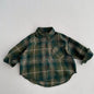 European and American Vintage Style Kids’ Outerwear: Plaid Long