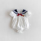 Summer Arrival Baby Girls Cute Preppy Short Sleeves Butterfly-bow