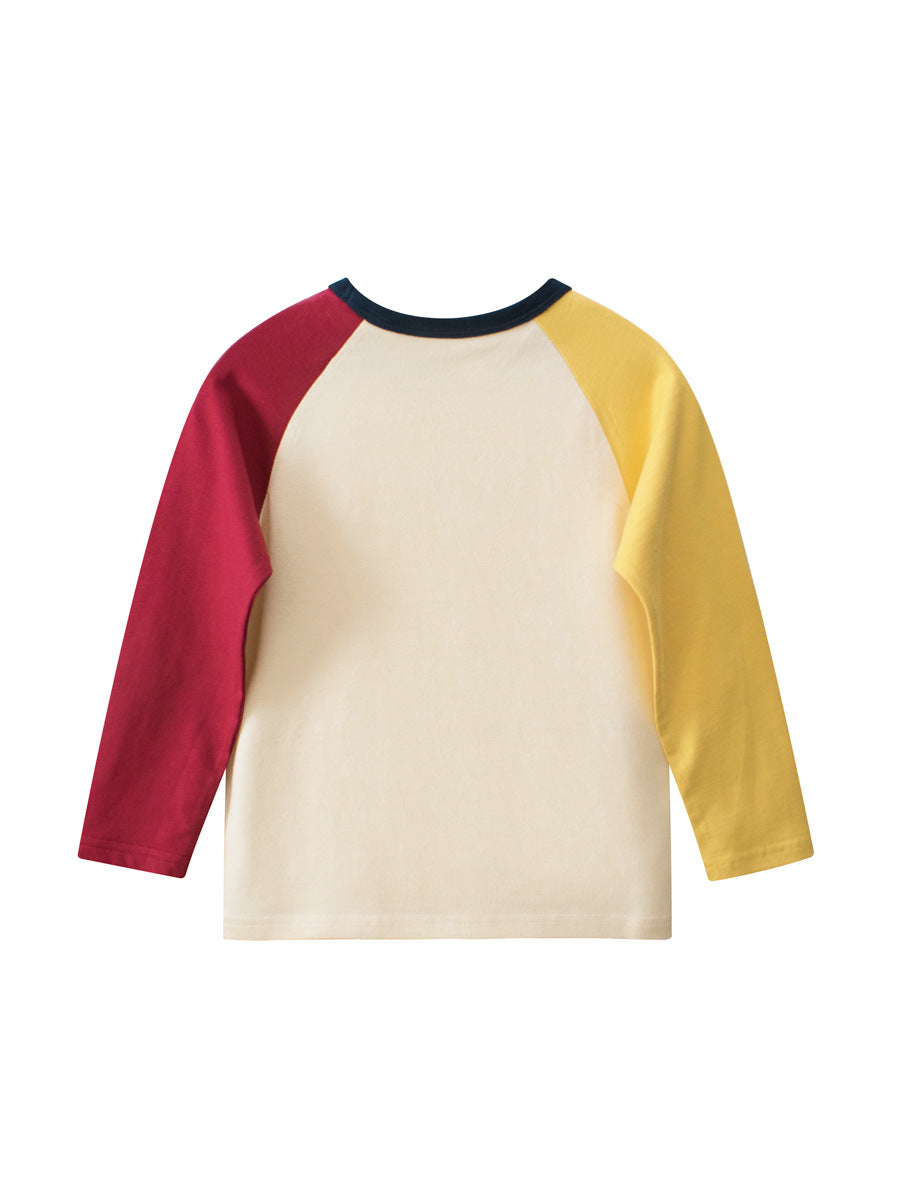 Arrival Kids Girls Cartoon Print Crew Neck Long Sleeves Color