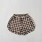 Checkerboard Print Pattern Comfy Shorts