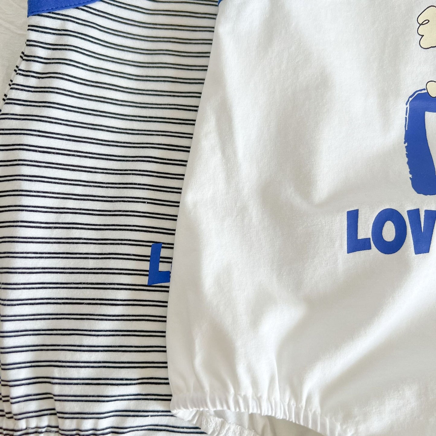 Baby Cartoon Print Neck Color Matching Design Sling Onesies