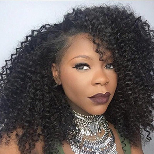 Best quality Short Black Curly wigs Synthetic Ladys' Hair Wig Afro