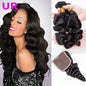 10a grade brazilian hair loose wave bundles with closures human hair