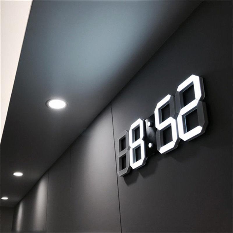 Modern Design 3D LED Wall Clock Modern Digital Alarm Clocks Display