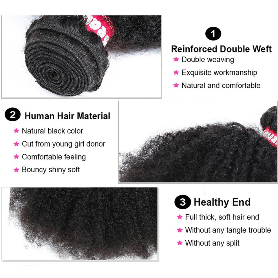 9A Brazilian Afro Kinky Curly Hair Bundles Mink Brazilian Curly Virgin