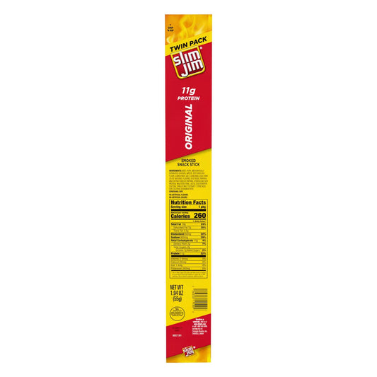 Slim Jim Twin Pack Original Smoked Snack Stick, 1.94oz.